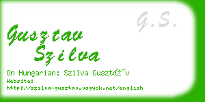 gusztav szilva business card